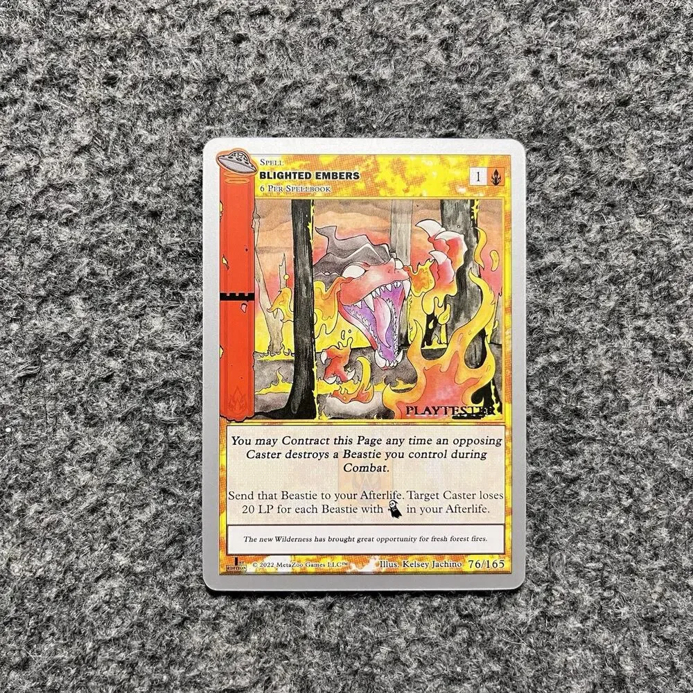 Metazoo Playtester Blighted Embers UFO 1st Edition Silver Border Non Holo